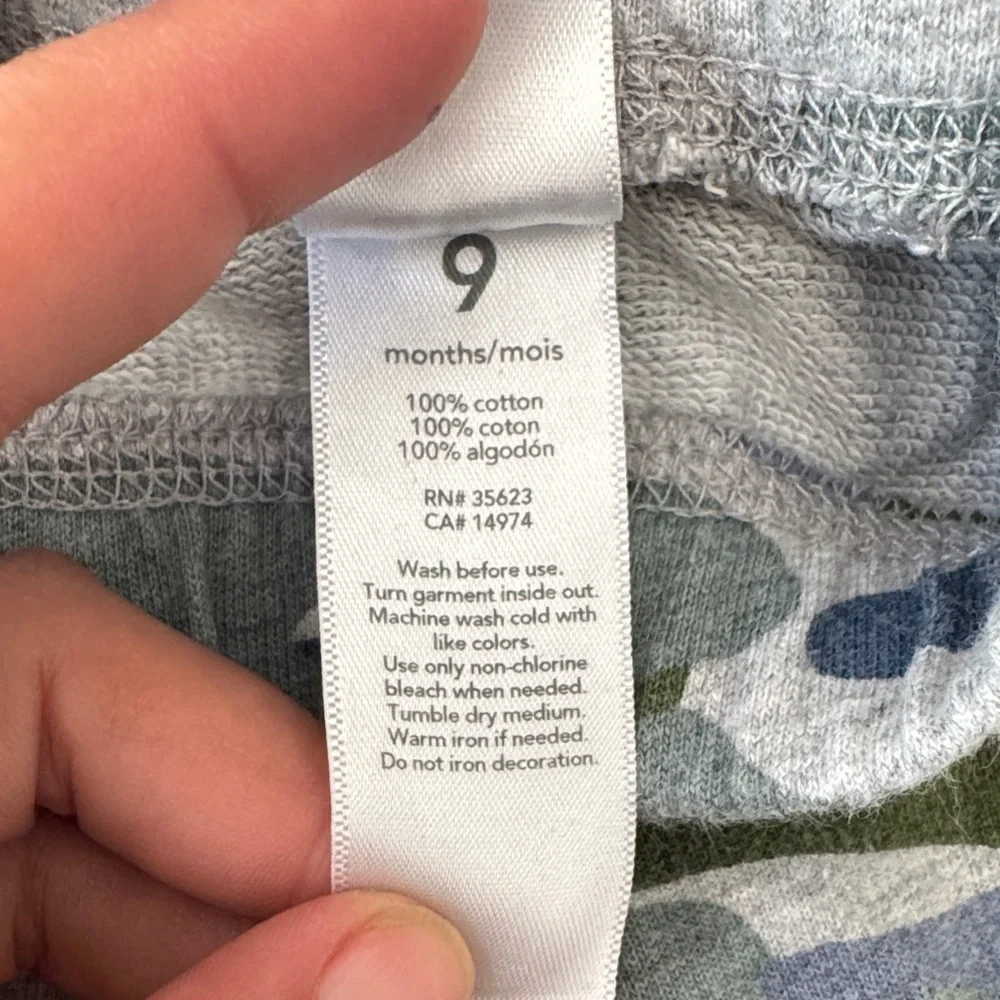Carter's infant Black, Camo, Gray Construction Joggers Set‎